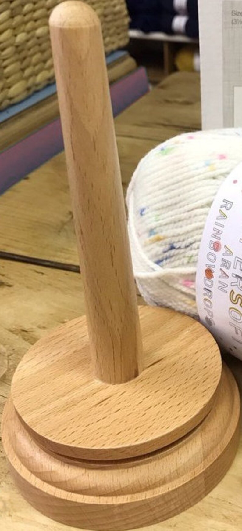 Revolving Spinning Wool Yarn Ball Holder Winder No More Knots Etsy