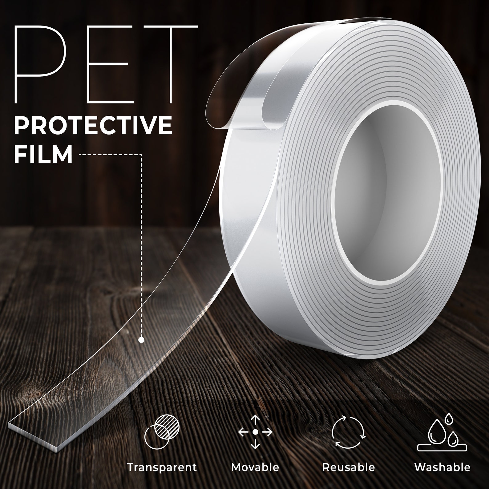 Double Sided Nano Tape Huge 3 Metre Roll Magic Reusable & Etsy