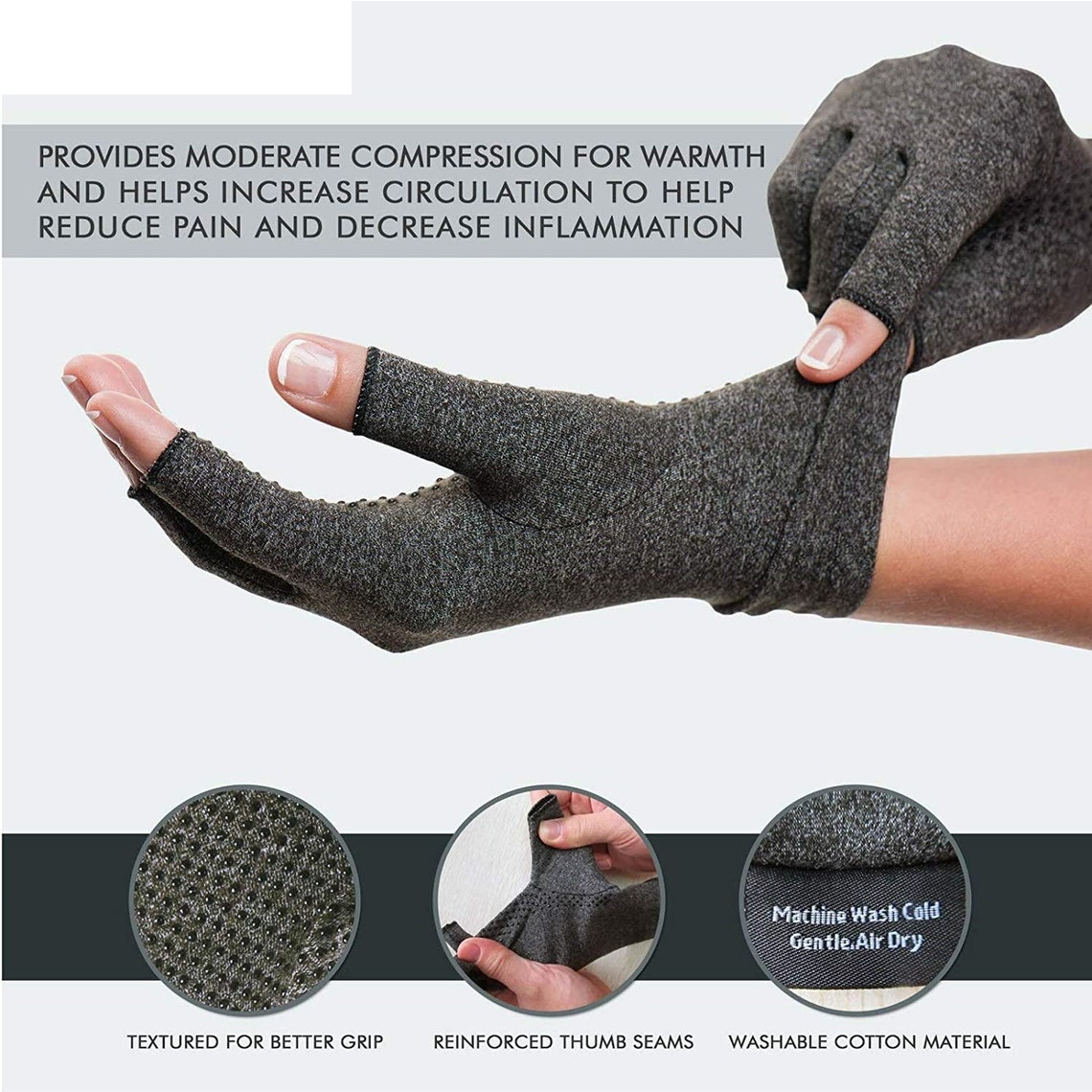 Sure Grip Anti Arthritis Work Gloves Compression to Warm Your Etsy
