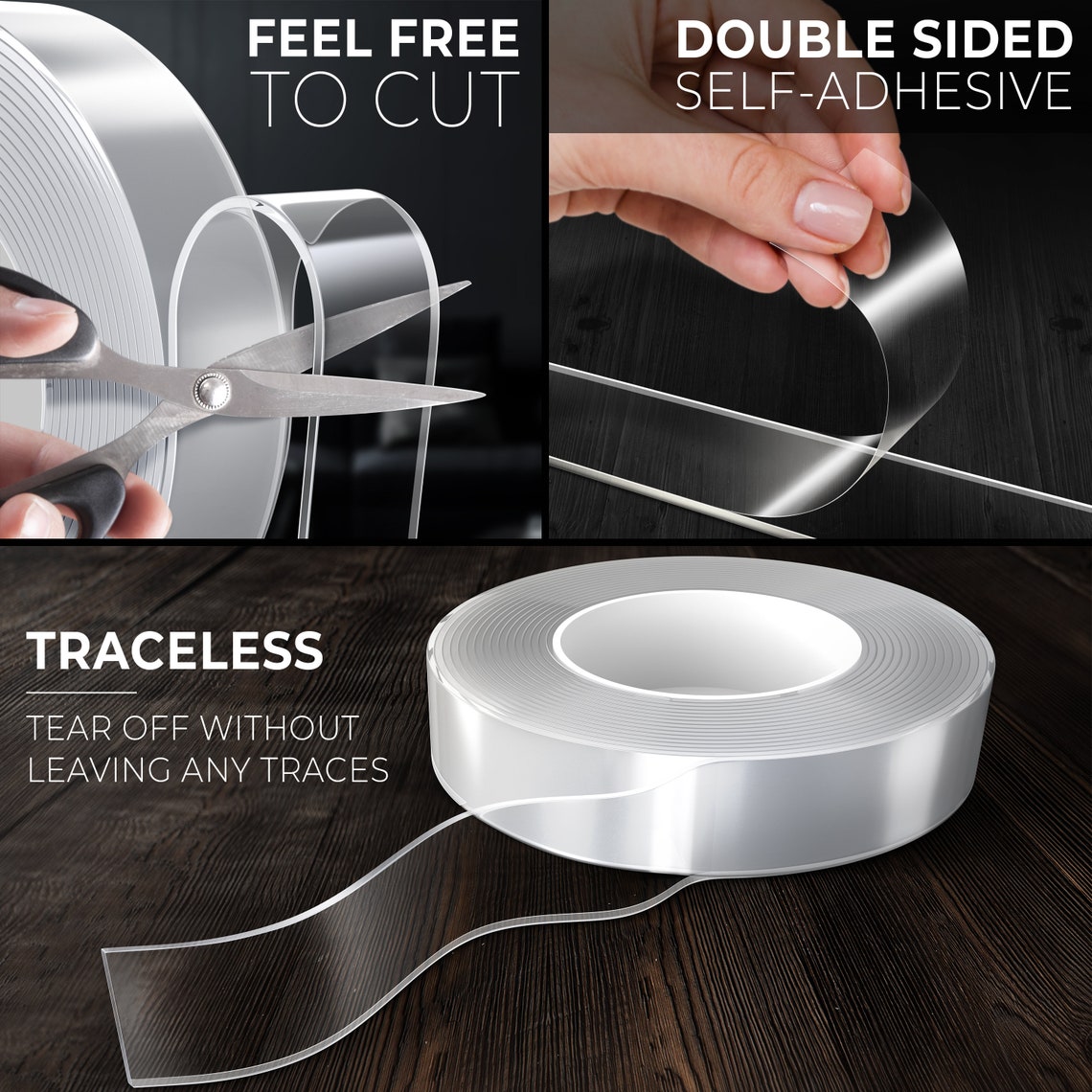 Double Sided Nano Tape Huge 3 Metre Roll Magic Reusable & Etsy