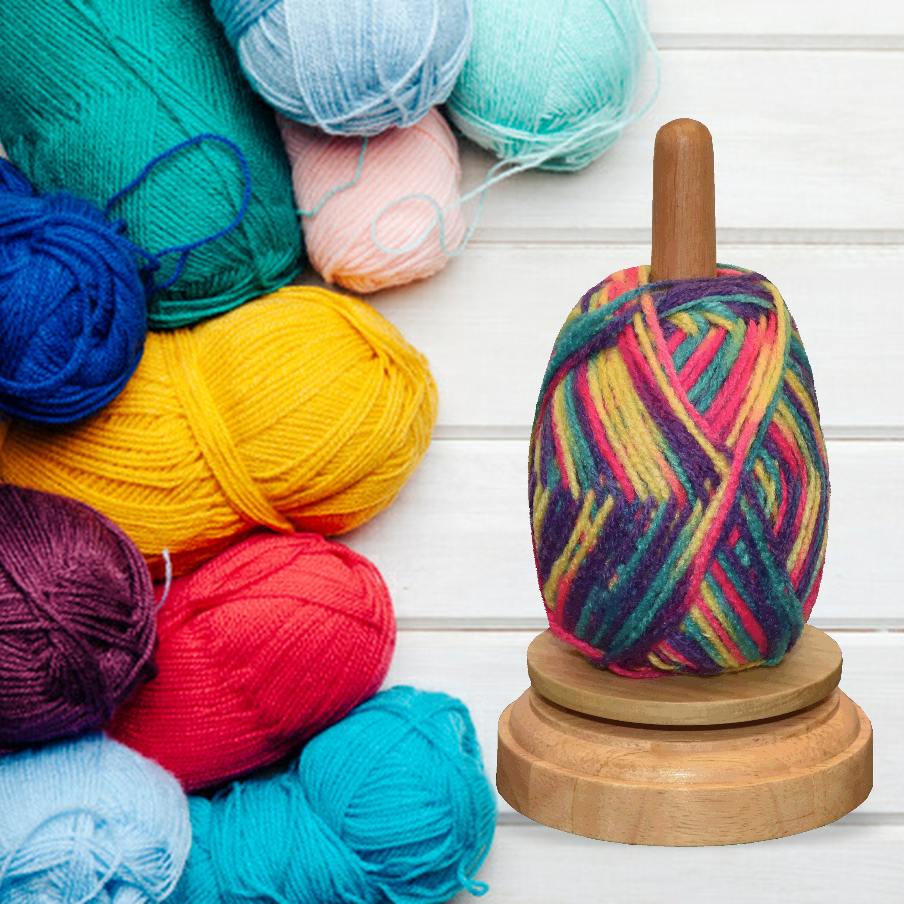 Revolving Spinning Wool Yarn Ball Holder Winder No More Knots Etsy