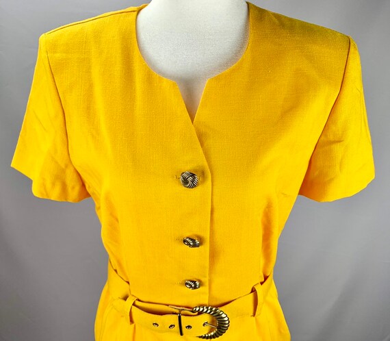 button down yellow dress