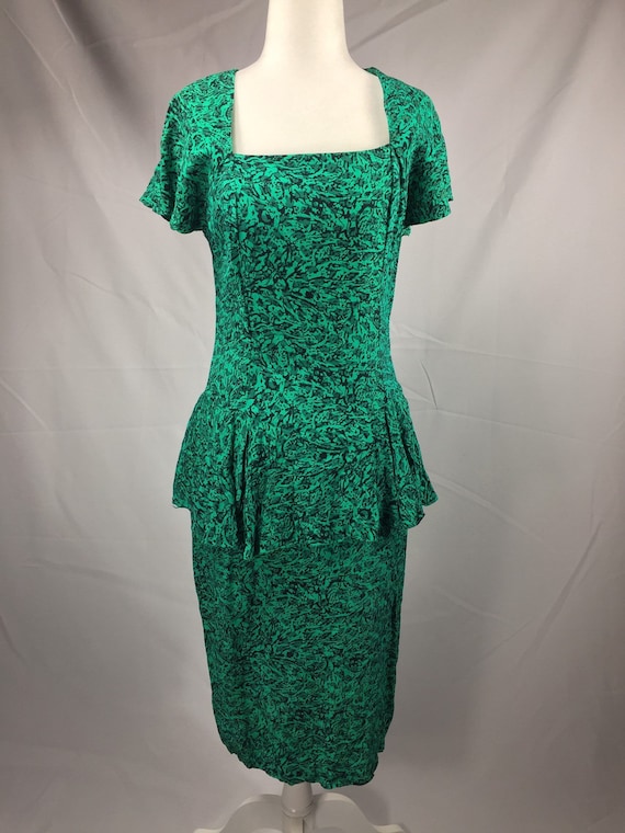 80s Women's Peplum Dress, Hi Low, Michelle Stuart, Vintage, Retro,  Semi-formal, Party Dress, Wiggle Dress, Size S - Etsy
