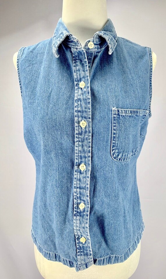 womans jean vest