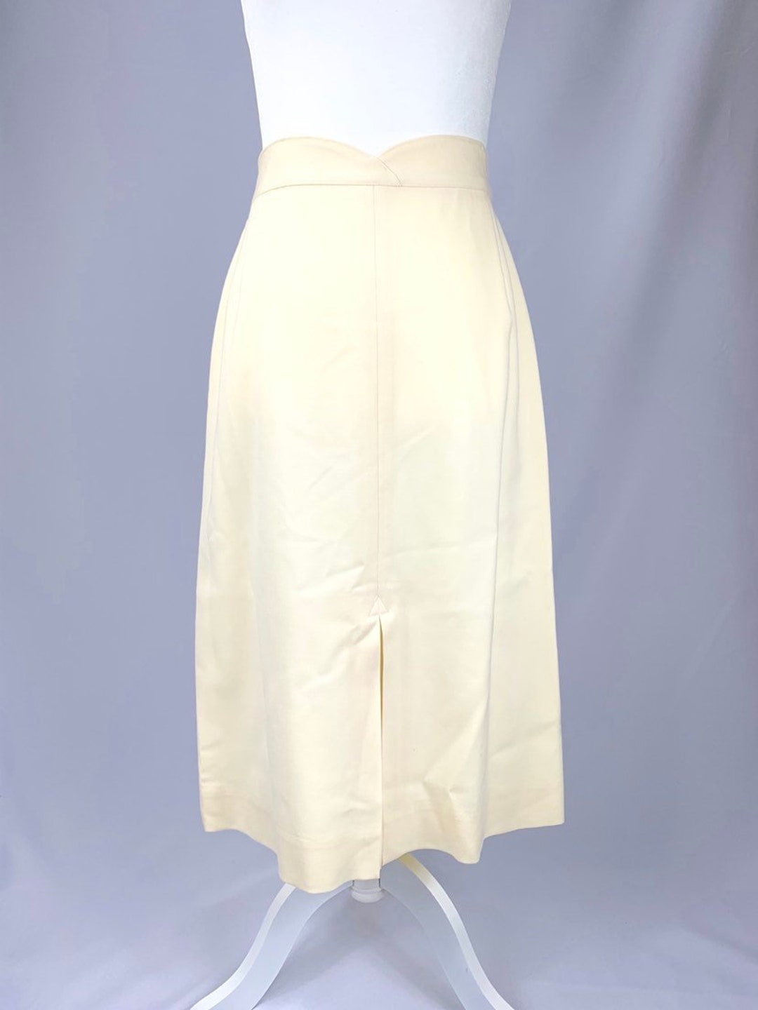 Vintage 80s Cream off White Professional Skirt Midi Skirt - Etsy