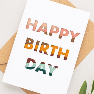 Geburtstagskarte Glückwunschkarte zum Geburtstag farbenfroh in Etsy.de