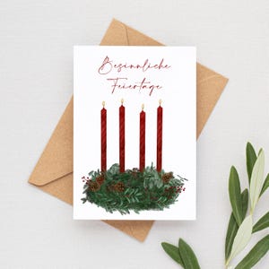Weihnachtskarte | Besinnliche Feiertage | Frohe Weihnachten Karte |  Grußkarte | DIN A6 mit Umschlag