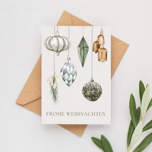 Weihnachtskarte | Frohe Weihnachten Karte |  Grußkarte | DIN A6 mit Umschlag