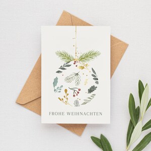 Weihnachtskarte | Frohe Weihnachten Karte |  Grußkarte | DIN A6 mit Umschlag