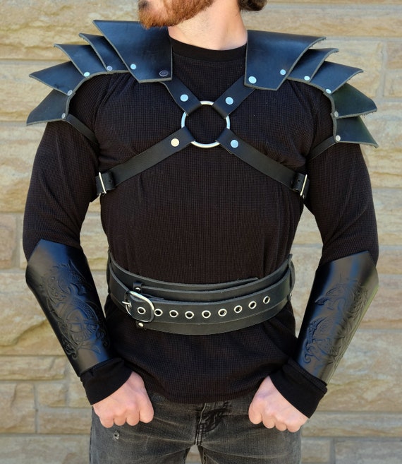 Black Dragon Fighter Armour Set for LARP and Cosplay | Etsy