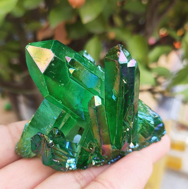 Rare QUARTZ BIG Natural Green Ghost Phantom Quartz Crystal Etsy