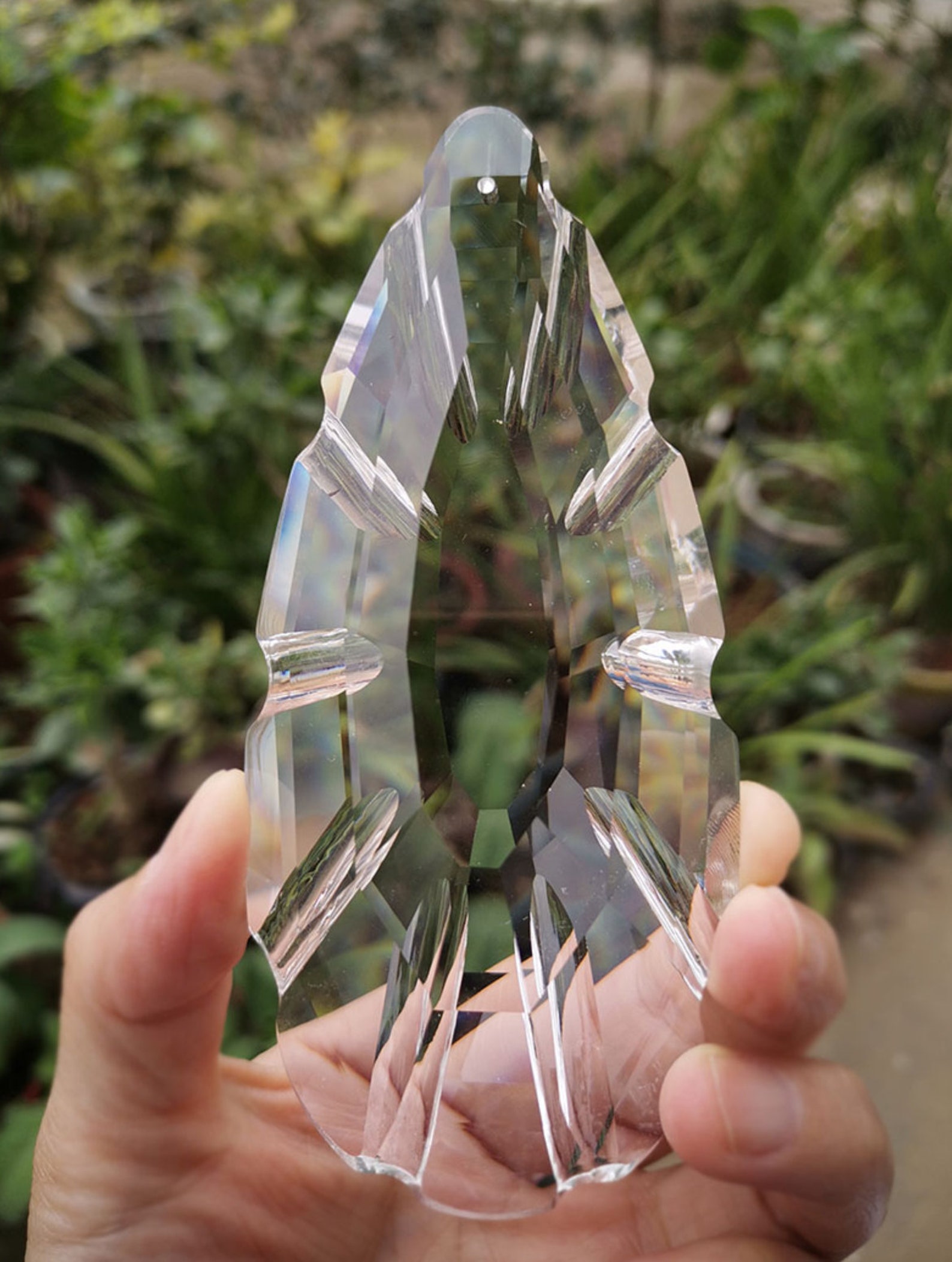 Large QUARTZ Crystal Prism Pendant Suncatcher Hanging Etsy New Zealand
