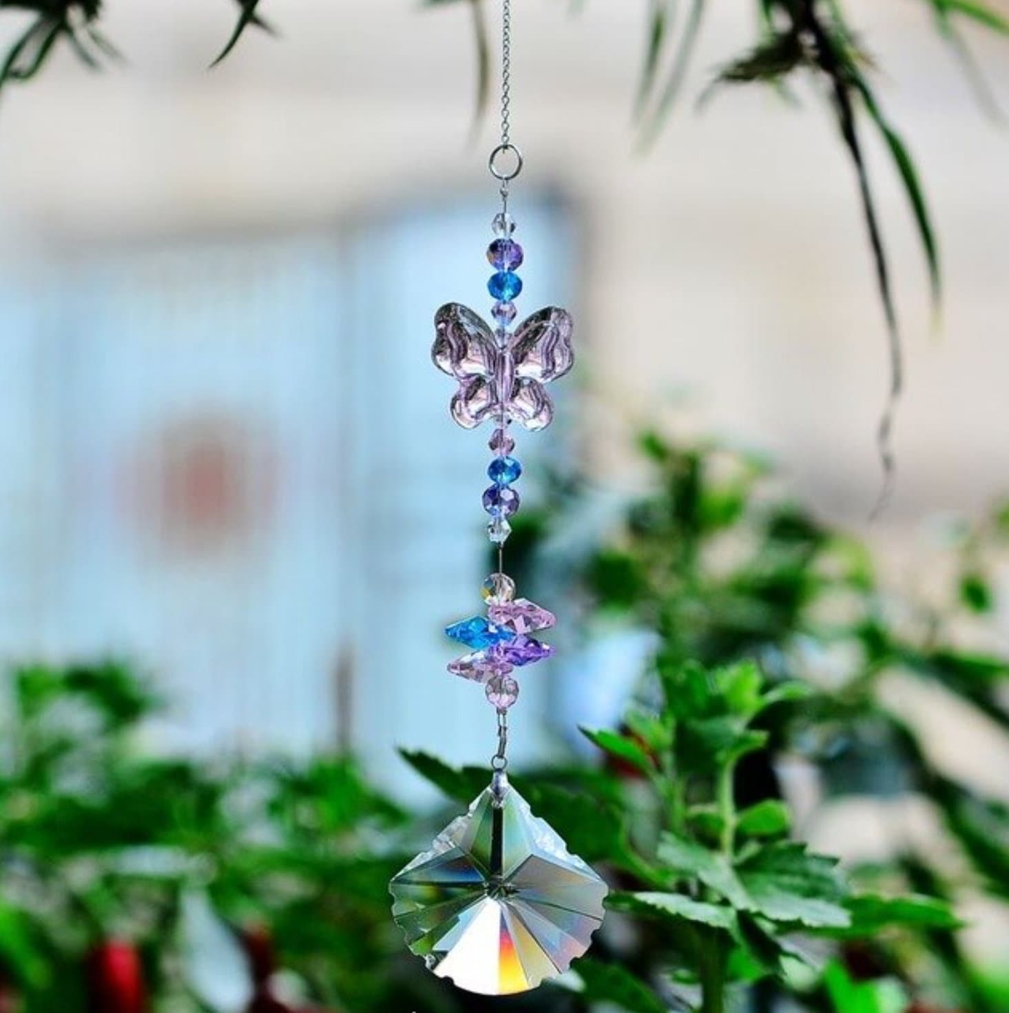 Hanging Butterfly Crystal Suncatcher / butterfly hanging Etsy