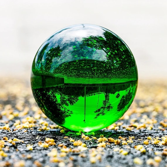 Green K9 Crystal Ball, Asian Style Decor (30mm-100mm) - Etsy