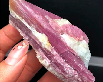 rare best Quality Authentic Natural Raw Tourmaline Crystal Mineral pink // Crystal Specimen // mineral original stone mineral