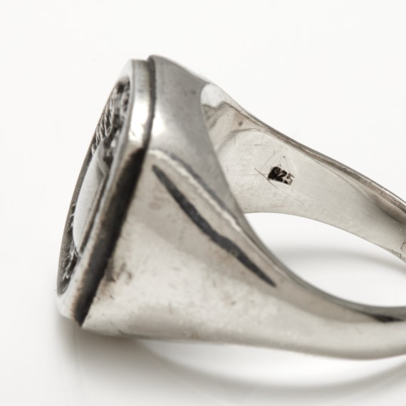 Silver Eagles signet ring. Solid ring with shield… - image 5