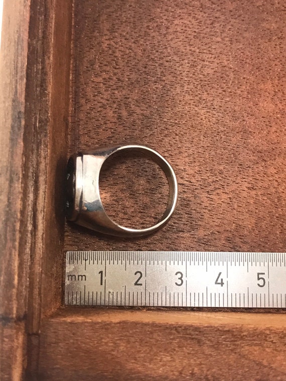 Silver Eagles signet ring. Solid ring with shield… - image 10