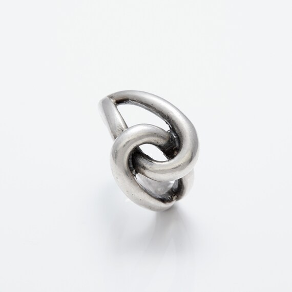 Solid 925 Silver Open Ring – Double Band Adjustab… - image 4