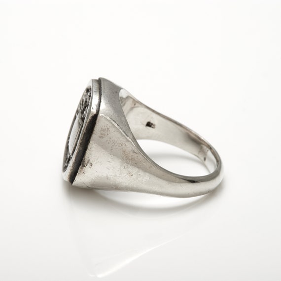 Silver Eagles signet ring. Solid ring with shield… - image 4