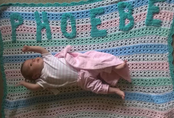 etsy personalised baby blanket
