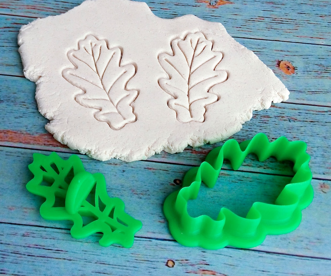 Oak Leaf Cookie Cutter. 3D Printed cutters. Fondant Cutter. Etsy