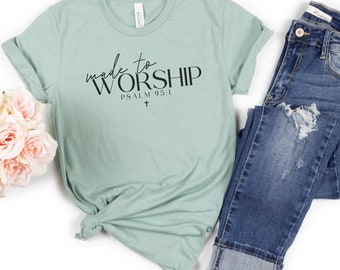 Made to Worship Christian Shirt, Grateful tee, Religious Shirt, Faith T-shirt, Jesus Christ Shirt, Made to Worship, Christian Shirt