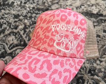 Pink Leopard Poguelandia Trucker Hat