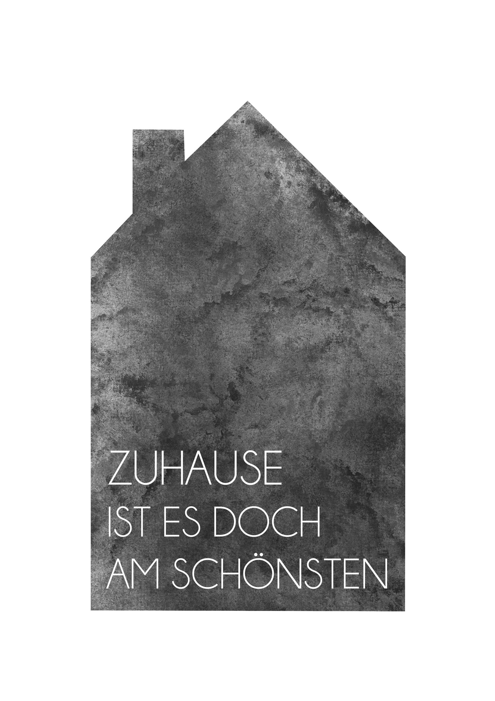Haus Poster mit Spruch Zuhause ist es doch am schönsten Haus Etsy Italia