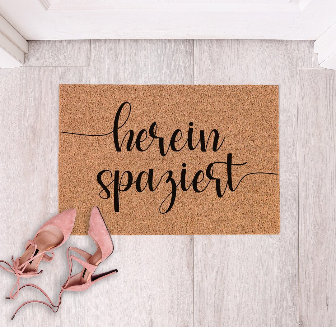 Türmatte mit Spruch herein spaziert Fußmatte aus Kokosfaser Etsy.de