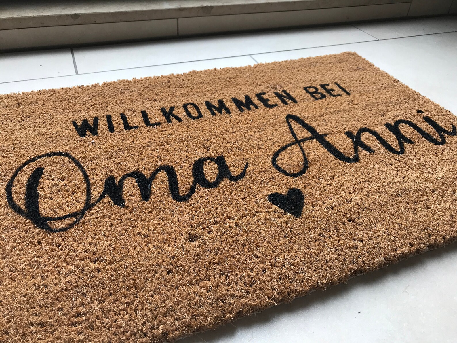 Doormat with family name coconut doormat personalized Etsy