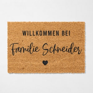 Personalized doormat with family name, coconut door mat, housewarming gift for moving in image 2