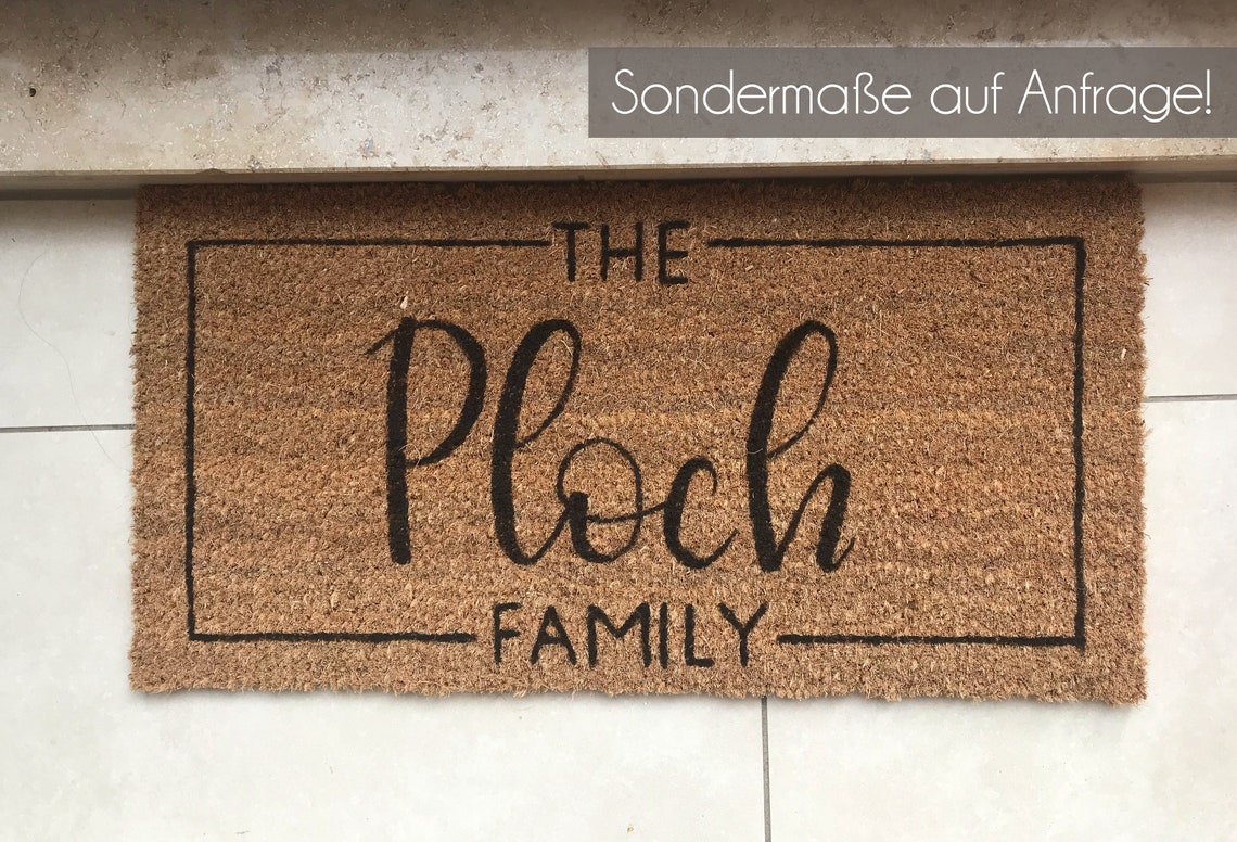 Personalisierte Fußmatte Mit Familienname Individuell