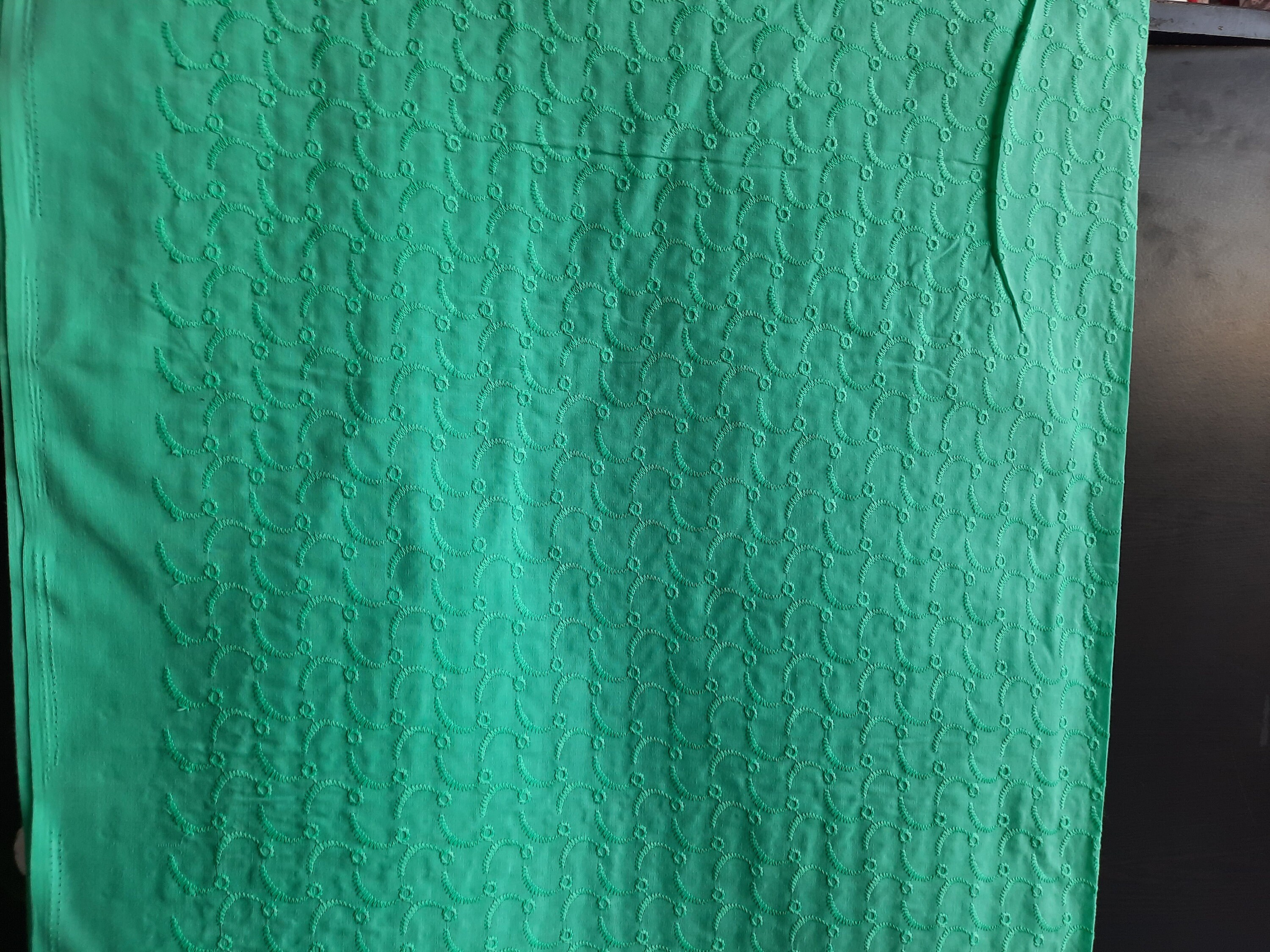 Baumwolle Chiken bestickt Stoff Seafoam grün Bulk Stock | Etsy