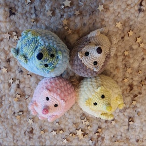 Dina.gurumi fluffy hedgehog pattern PDF himapaya dolphin or yarn art dolce yarn