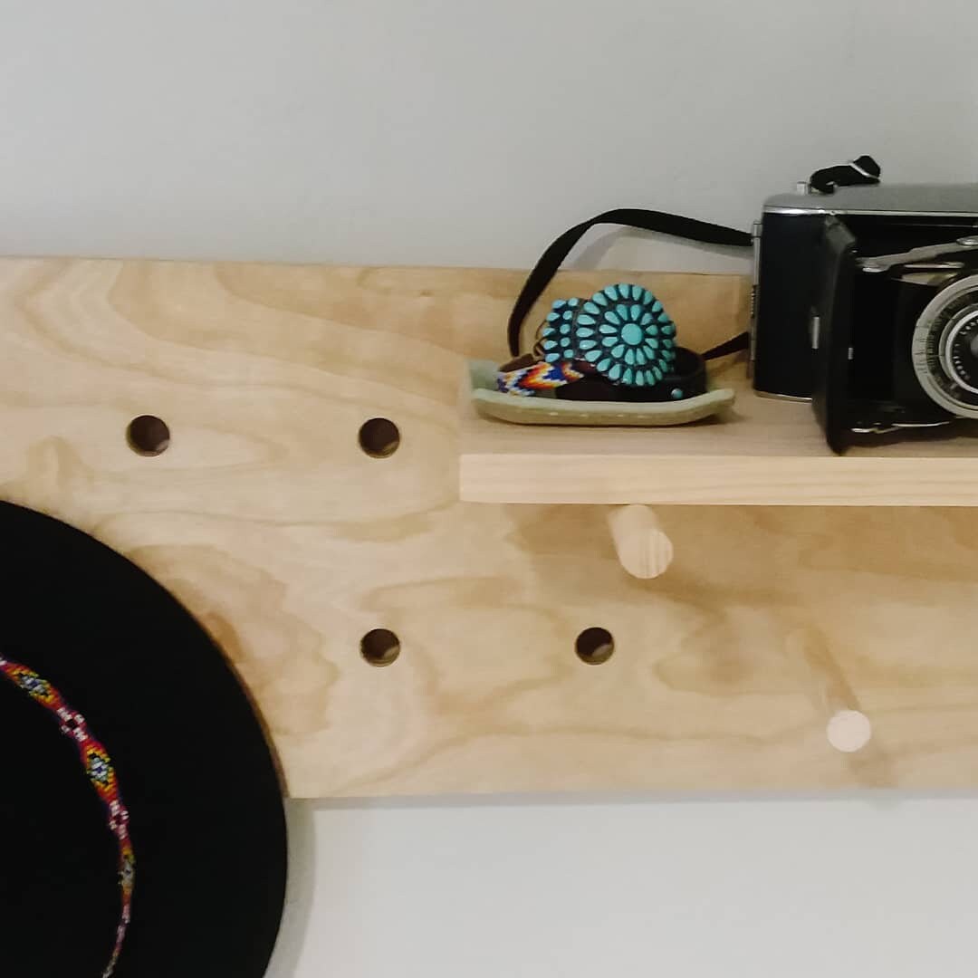 Modern Baltic Birch Pegboard Coat Rack/Shelf Etsy