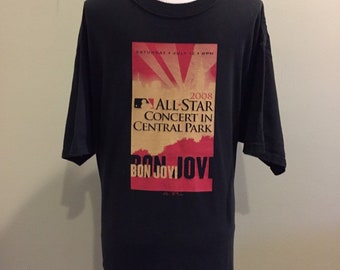 Bon Jovi Youth Boys Kids Short Sleeve T-Shirt Vintage Red Bad Name Graphic Tee