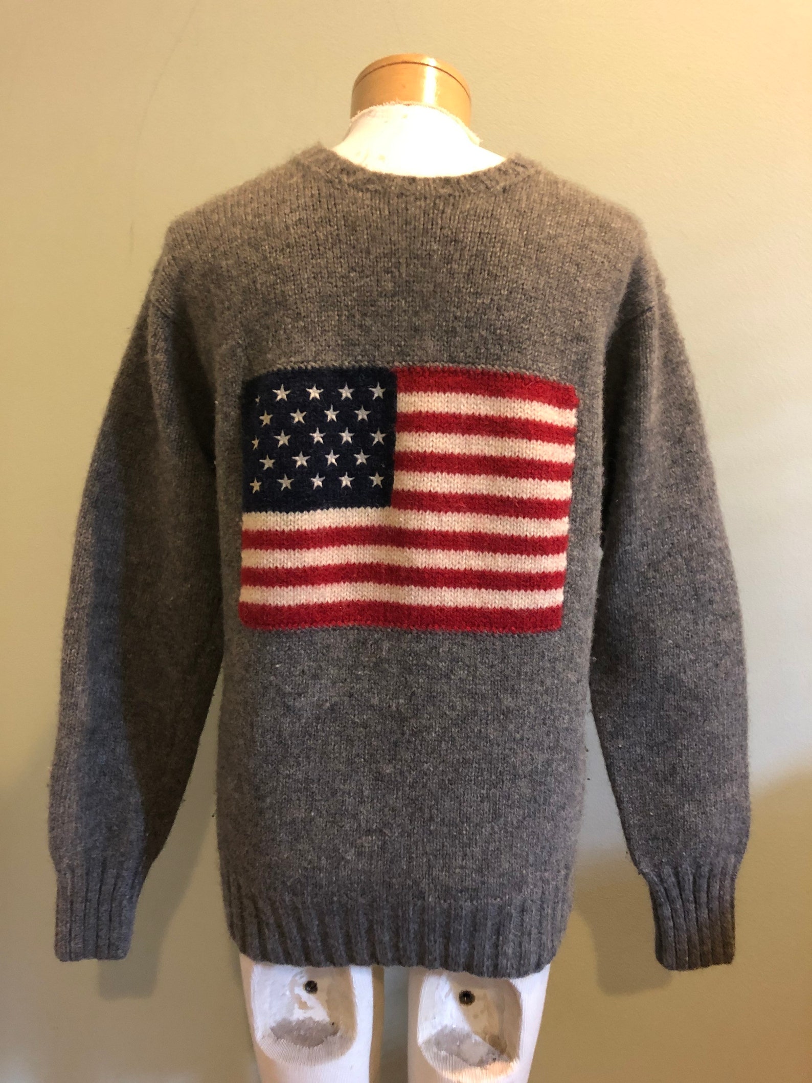 Vintage Ralph Lauren American Fflag Sweater | Etsy