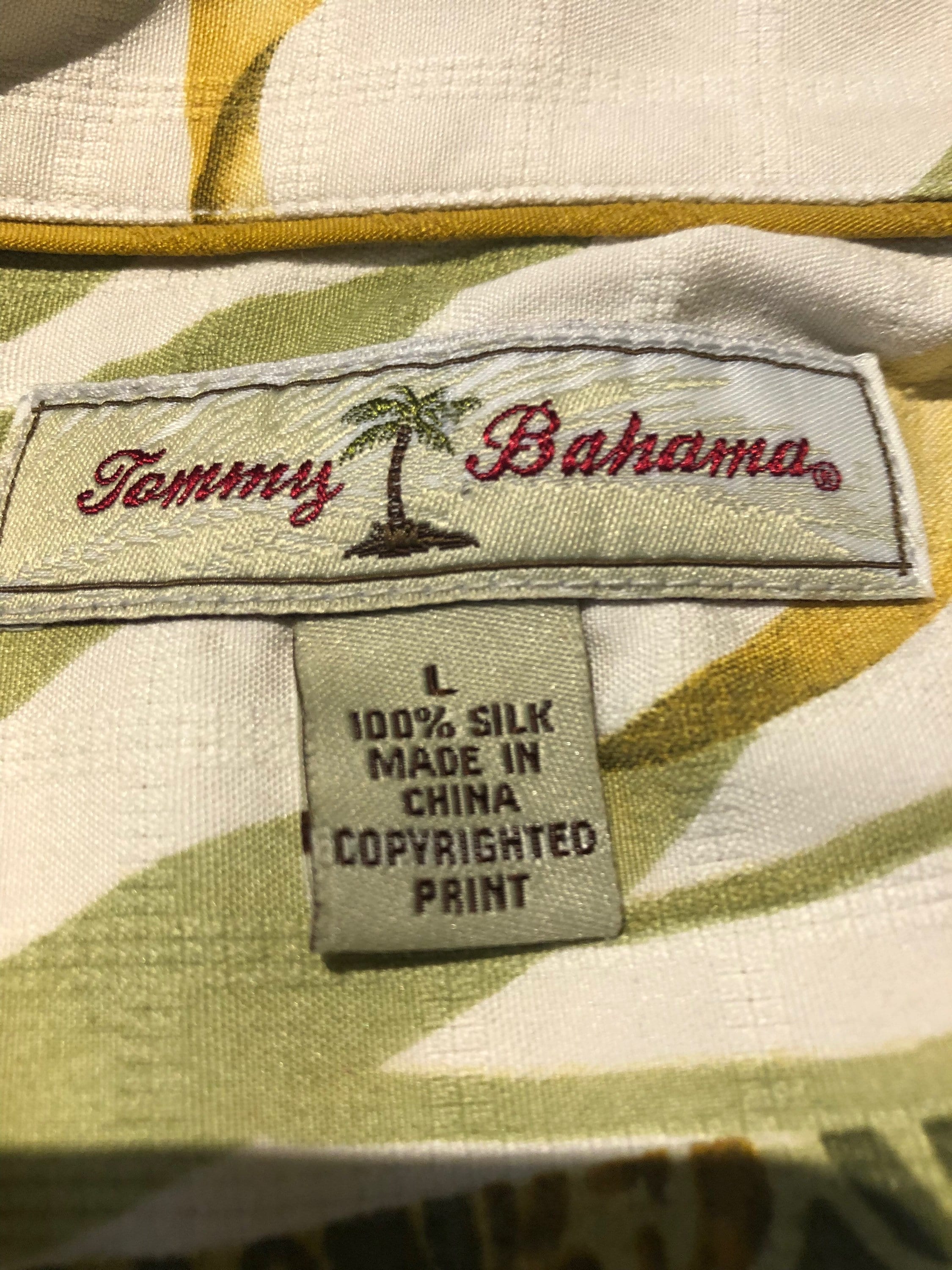 Vintage Tommy Bahama 100% Silk Button Down Shirt 