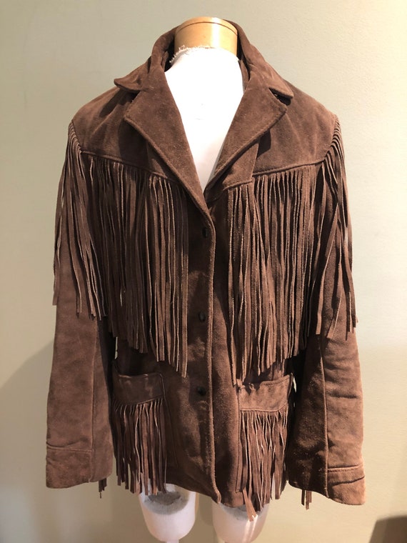 vintage western suede fringe Gem