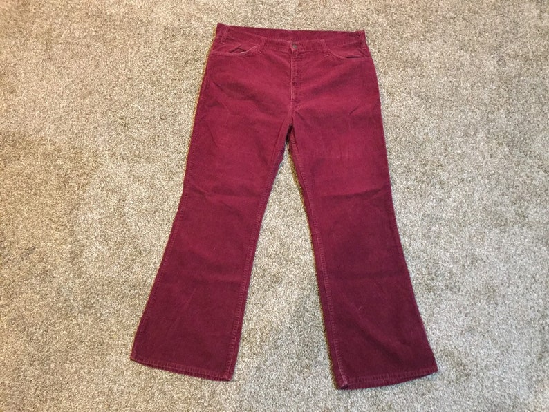 Vintage 60s Burgundy Levis Big E 