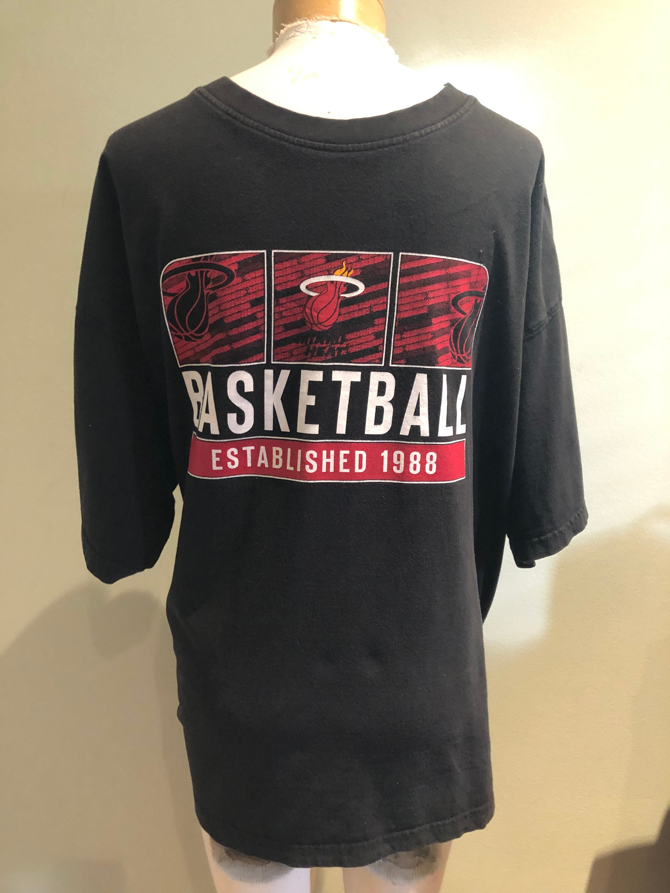 Vintage Nike Miami Heat Jersey Shirt 90s Blank NBA Retro Sports