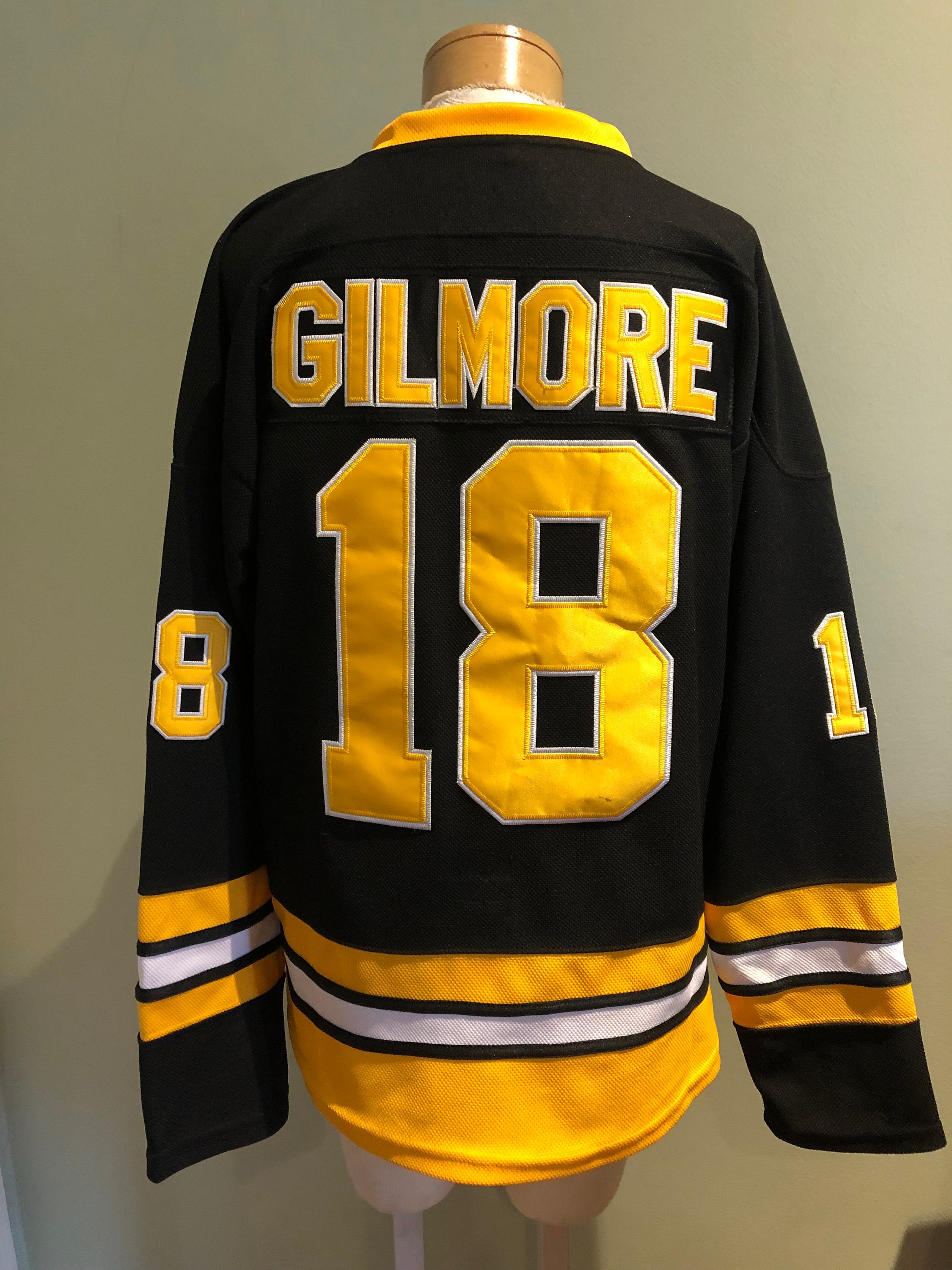 Adam Sandler Signed Happy Gilmore Prop Replica Bruins Jersey (JSA COA)