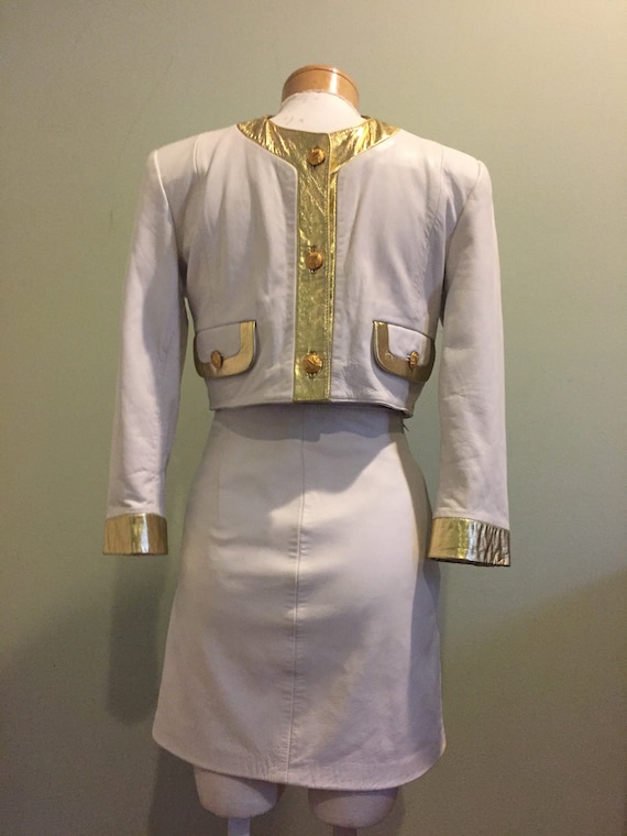 Vintage Michael Hoban North Beach White Leather Su