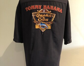 TOMMY BAHAMA Football MARTINI TIME OUT Silk Panelback EMBROIDERED Camp Shirt 5XL TOMMY BAHAMA Football MARTINI TIME OUT Silk Panelback EMBROIDERED Camp Shirt 5XL