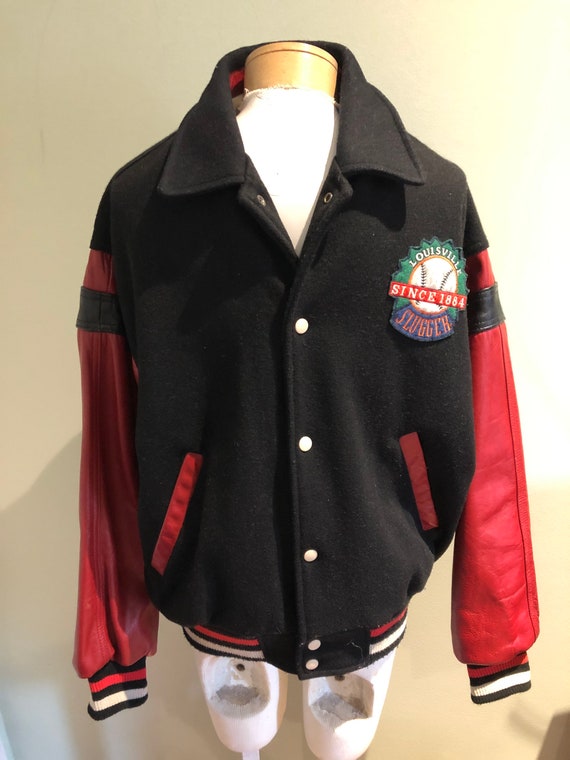 VintageCasablanca88 Vintage 90's Louisville Slugger Wool/Leather Varsity Jacket