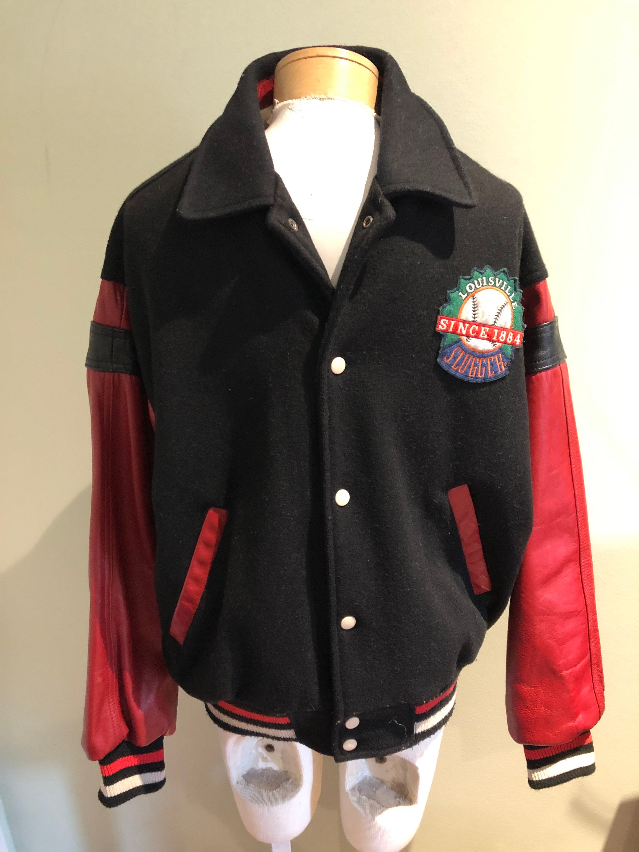 Vintage 80s Louisville Slugger Baseball Jacket Size Medium Made In USA
