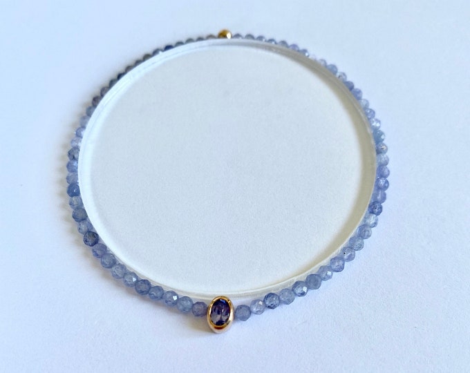 Tanzanite and 9 kt rose gold bracelet