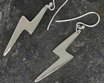 Lightning Earrings, Silver 925, Original Gift, Unisex - Un Mundo Azul