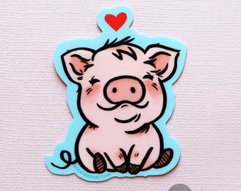 Love Pigs STICKER - Pigs Sticker, Cute Pig, Vegan Sticker