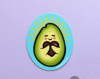 Holly Avocado - STICKER - Vegan Foodie, Animal rights, Vegan Sticker, Herbivore, Plantbased